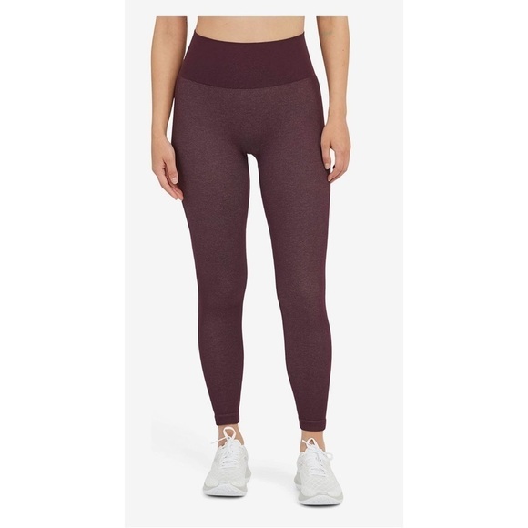 Spanx Seamless Track Stripe Leggings in Jammy Plum SZ Small NWT. - Picture 9 of 9